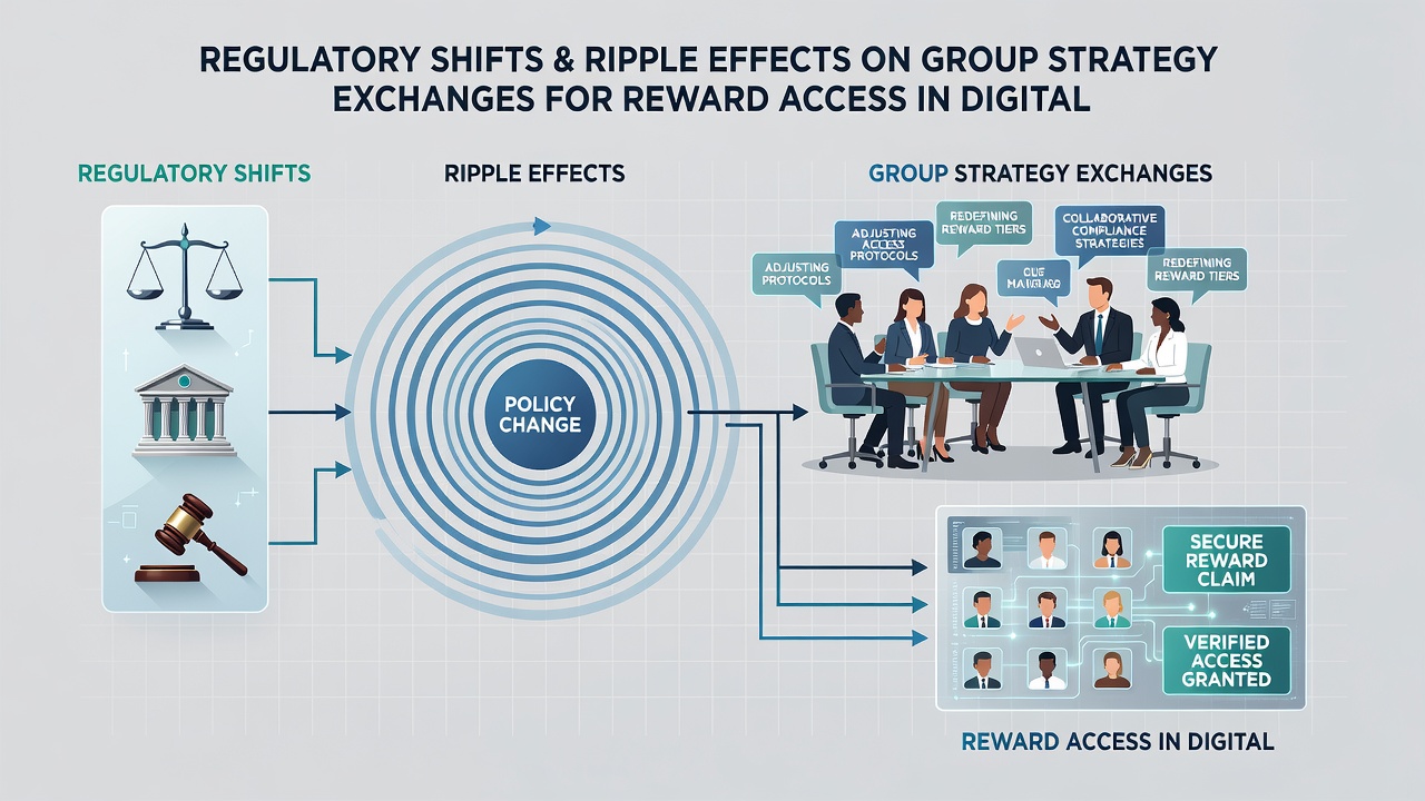 Visual representation of interconnected player networks adapting to new reward regulations in digital card environments